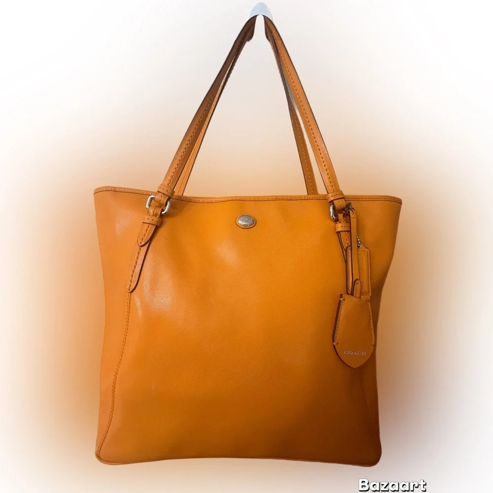 Coach Vibrant Orange Tote Bag#F27349